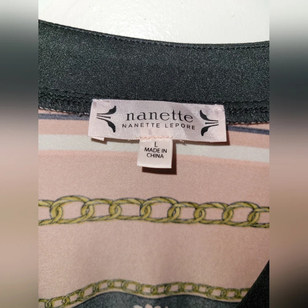 Nanette Lepore Womens Zip Front Pop Over Blouse Large - Picture 2 of 5